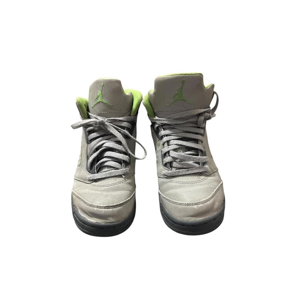 Air Jordan 5 Retro Green Bean Silver Grey 3M Reflective High Top Sneakers
